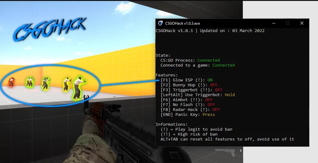 CSGOHackV1.2.32-透视连跳自瞄扳机